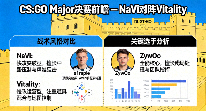 CS:GO Major决赛前瞻 — NaVi对阵Vitality，两队战术风格与关键选手对比分析