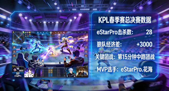 王者荣耀KPL春季赛总决赛 — eStarPro对阵狼队，精彩团战与赛后数据盘点